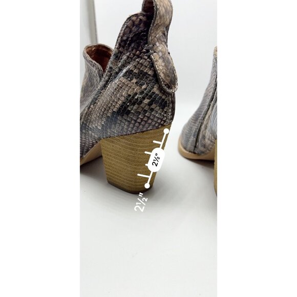 Jeffrey Campbell Rowlin Snake Reptile Ankle Boots sz 6.5 - Picture 8 of 9